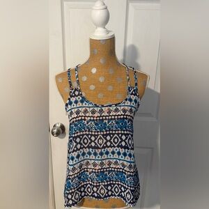 American Dream Blue Patterned Women's Top NWT